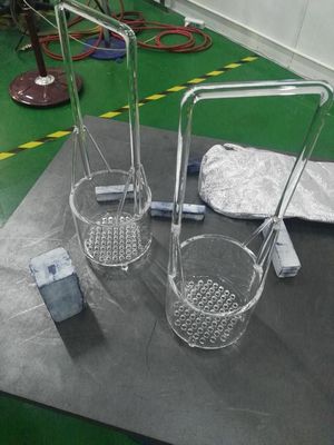 Porcellana Canestro di vetro di quarzo con il foro del filtrante &amp; il servizio personalizzato della maniglia disponibili fornitore