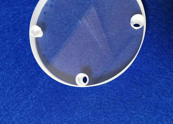 Disco rotondo perforato di vetro di silice/disco quarzo fuso su misura con i fori fornitore